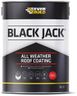 Everbuild Black Jack 905 – All Weather Roof Coating – Solvent-Based – Fibre-Reinforced – Fast Drying – Weatherproof – Black – 5 Litre