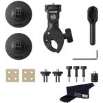 Insta360 Motorcycle Bundle New Version - Complete Mounting Kit X4/X3/X2/X 360 Cameras | Compatible with ACE/ACE PRO/GO 3/ GO2/ONE R/RS, DJI OSMO Action 4/3/2 and GoPro 12/11/10/9/MAX, Black