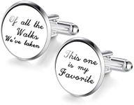 JIAYIQI Wedding cufflinks of All The Walks We've Taken This One is My Favorite