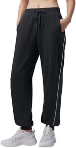 baleaf Women's Yoga Casual Loose-Fit Tapered Pants Black M