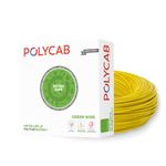 Polycab Maxima plus 90m, 1sqmm. •Heat Resistant •Eco Friendly • PVC Insulated Copper Cable •Energy Saving •Flame Retardant •99.97% Electrolytic Grade Copper •Low Smoke【Yellow】