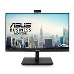 ASUS 23.8” 1080P Video Conferencing Monitor (BE24EQSK) - Full HD, IPS, Built-in Adjustable 2MP Webcam, AI Noise-canceling Mic, Speakers, Eye Care, DisplayPort, HDMI, Wall Mountable, Height Adjustable