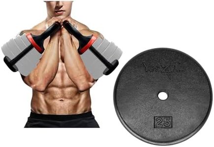 Yes4All es4All Comfortable Grip Adjustable Kettlebell Handle Converter for 1 inch Weight Plates - Pair