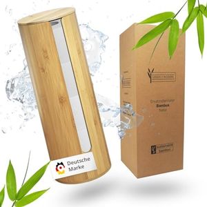 Replacement Bamboo Roll Holder, Round, 4 Rolls, Toilet Roll Storage, Wooden Toilet Paper Holder, Toilet Paper Storage, Standing Round