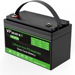 VPauexii LiFePO4 12V 100Ah Lithium Battery, Deep Cycle Battery, Built-in 100A BMS, for Solar System, RV Camping, Trolling Motor,Marine, etc