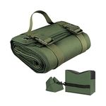 DONGKER Tactical Shooting Mat,Foldable Hunting Mat Waterproof Non-Padded Rifle Rest Bag W/Front Rear Support Sandbags for Outdoor Hunting Shooting Training