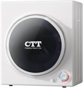 CTT 3.5 Cu. Ft. Clothes Dryer, 1500W Electric Dryers for Clothes, 110V Electric Clothes Dryer with Stainless Steel Drumble for 13.2 lbs. with 4 Automatic Drying Modes (White)