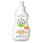 ATTITUDE Liquid Laundry Detergent, EWG Verified Laundry Soap, HE Compatible, Vegan and Plant Based Products, Citrus Zest, 35 Loads, 1.05 Litres