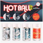 Hot Ball Passion Kit – 4 Massage Oil Balls: Desire, Passion, Climax & Chinesa Sphere – Cooling, Warming & Pulsing Sensations – 2 Capsules Each – Skin-Friendly Massage Gel
