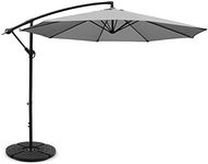 Instahut Umbrella Outdoor Umbrellas Cantilever Sun Patio Garden Base Grey 3M