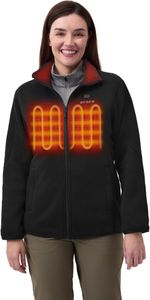 ORORO Women’s Heated Fleece Jacket – Black, Medium