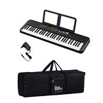 Yamaha PSR-F52 Digital Keyboard (61 Keys) With Adapter & Blueberry Black Cover Bag