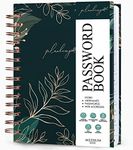 PLANBERRY Password Book Premium – Alphabetized Internet Address Organizer with A-Z Tabs – Website & Computer Password Keeper with Alphabetical Tabs – 6.2x7.7″, Hardcover (Green Pastures)