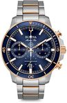 Bulova Mens Chronograph Quartz Watch with Stainless Steel Strap 98B301