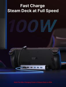 JSAUX 7-in-1 Steam Deck Docking Station – USB-C Hub with HDMI, USB Ports