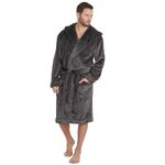 Undercover Mens Hooded Dressing Gown 31B1762 Grey Heather 5XL