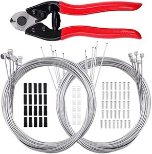 Mardatt 81 PCS Bike Brake Cable and Parts Replacement Set with 1 Cable Cutter, Professional Bicycle Brake Cables Wires and Housing Universal Standardized Size for Mountain Bike or Road Bike