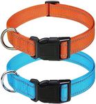 PaiPaitek 3/4 Inch Adjustable Dog Collar, E-Collar Replacement Strap Fit All Brands of Shock Training Collars and Bark Collars - Durable and Reflective - 2 Packs