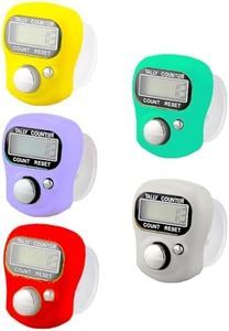 Electronic Finger Counter, Mini LCD Digital Display Hand Tally Counter 5-Digit Number Count Clicker, Resettable Counters Clickers for Knitting, Crochet, Coaching, Lap, Golf, Toddler & Fidget 5 Colors