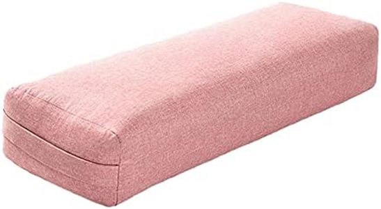 HUIDYSM Yoga Pillow Soft Washable Polyester Rectangular Portable Yoga Bolster Sleep Pillow Yoga Fitness Supplies,Pink