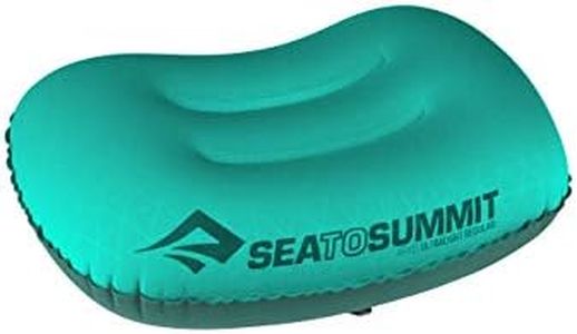 Sea to Summit - Cuscino da viaggio Aeros Ultralight R - Sagomato e facile da gonfiare - Tessuto in poliestere 20D - antiscivolo - Ultralight per escursioni - 36 x 26 x 12 cm - Sea Foam Green - 60 g