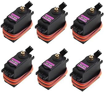 ETMall 6PCS MG996R Servo Motor Metal Gear Servo Motor Torque Digital Servo Motor High Speed Torque Servo Motor for Smart Car Robot Boat RC Helicopter Compatible Arduino Raspberry Pi Project