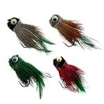 Generic 4 Pieces Fly Fishing Artificial Baits for Blackfish Crappie Trout