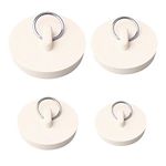 nuoshen 4 Pcs Bath Plugs,Sink Plug Rubber Drain Stopper Kitchen Sink Plug with Hanging Ring for Bathtub,Bathroom (4 Sizes)