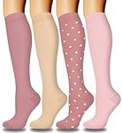 Aoliks Pink Compression Socks for W