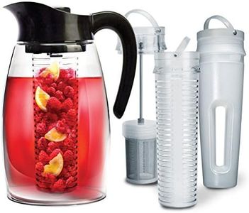 Primula Flavor-It Beverage System – Includes Large Capacity Fruit Infuser Core, Tea Infuser Core, and Chill Core – Dishwasher Safe – 2.9 Qt. – Black