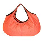 JG Shoppe Women's Stylish PU Casual Colossal Shoulder Bag Water Resistant Bookbag Ladies Purse Multipurpose Travel Shopping Bag Handbag Office Bag - Orange