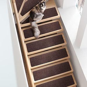 ValueMax Stair Treads for Wooden Steps, 8"x30" 20-Pack, Non-Slip Carpet Stair Runners, Safety Indoor Rugs for Kids, Elders, Pets. Polyester