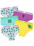 Minecraft Girls Knickers Pack of 5 Creeper Multicolour 12-13 Years