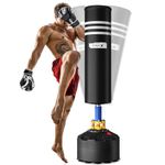 Dripex Free Standing Punch Bag, Heavy Duty Boxing Bag with 12 Suction Cups - 69", Stable Pedestal Punching Bag for Adult Men Youth, MMA Muay Thai Kickboxing Home Gym Training