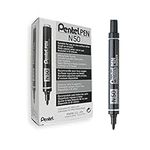 Pentel N50 Permanent Marker Bullet Tip 1.5-2mm Line Black Ref N50-A [Pack of 12]