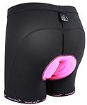 Sportneer Women's Padded Cycling Underwear 3D Padding Bike Bicycle Shorts Underwear L Black