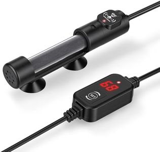 hygger Submersible Aquarium Heater, Small Adjustable Fish Tank Heater with 2 Suction Cups, Temperature Controller, Over-Temperature Off-Water Protection for Saltwater Freshwater (300W, 40-80 Gallon)