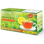 NutroVally - Green Tea Lemon Honey With Vitamin C Rich Refreshing & Anti-Oxidants Premium Loose Leaves (25 Teabags)