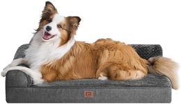 EHEYCIGA Memory Foam Orthopedic Dog Beds Large Sized Dog, Washable Dog Bed with Waterproof Lining Removable Cover, Big Dog Bed Sofa with Nonskid Bottom Pet Couch Bed, 41x27 Inches, Dark Grey