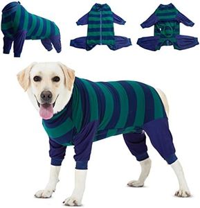 LovinPet Dog Recovery Suit for Large Medium Dogs Cut-Out Design of Abdomen Bodysuit Onesie for Shedding Skin Disease Pet Pajamas Dog Anti Licking Bodysuit Suit for Abdominal Wound After Surgery,L