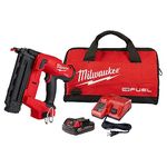 M18 Fuel Cordless Brad Nailer Kit - with Battery, Charger & Tool Bag, 18 Gauge