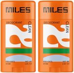 Miles Kids Deodorant for Boys and Girls - Aluminum Free Deodorant for Kids and Teens, Natural, Hypoallergenic, Made in USA - Clean Scent - 2-Pack