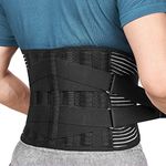 kossto Lumber Sacral Belt for Lower Back Pain Relief LS belt with four Aluminium plates & Adjustable Back support for Men & Women Universal (Compatible Waist Size -Small,Medium,Large,XL)