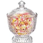 Lyellfe Glass Candy Dish with Lid, 