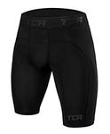 TCA Boys' Pro Performance Compression Base Layer Thermal Under Shorts - Black Stealth, 6-8 Years