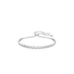 Swarovski Subtle Trilogy bracelet, White, Rhodium plated