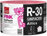 Owens Corning "EcoTouch" PINK® FIBERGLASTM Insulation for Attic 15"x25', Unfaced