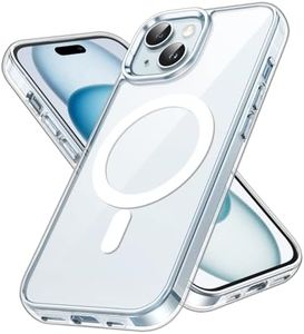 JETech Coque Magnétique pour iPhone 15 6,1 Pouces Compatible avec MagSafe Recharge sans Fil, Étui Housse de Téléphone Antichoc, Dos Transparente Anti-Rayures (Transparente)