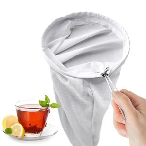 Large Thai Tea Filter Stainless Steel, Quality Tested & Proven Tea, Traditional Thai Style, Muslin Cotton Strainer NEW AND IMPROVED HANDLE by Fartrade Outlet (Standard version)