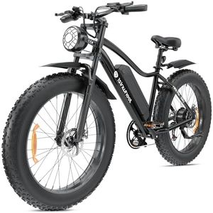 isinwheel M10Plus Electric Bike for Adults, 1000W Peak Motor, 120KM Pas Range & 45KM/H Speed, 26"*4.0 Fat Tire, Commuting Electric Mountain Bicycle with 48V 13Ah Removable Battery & Front Suspension